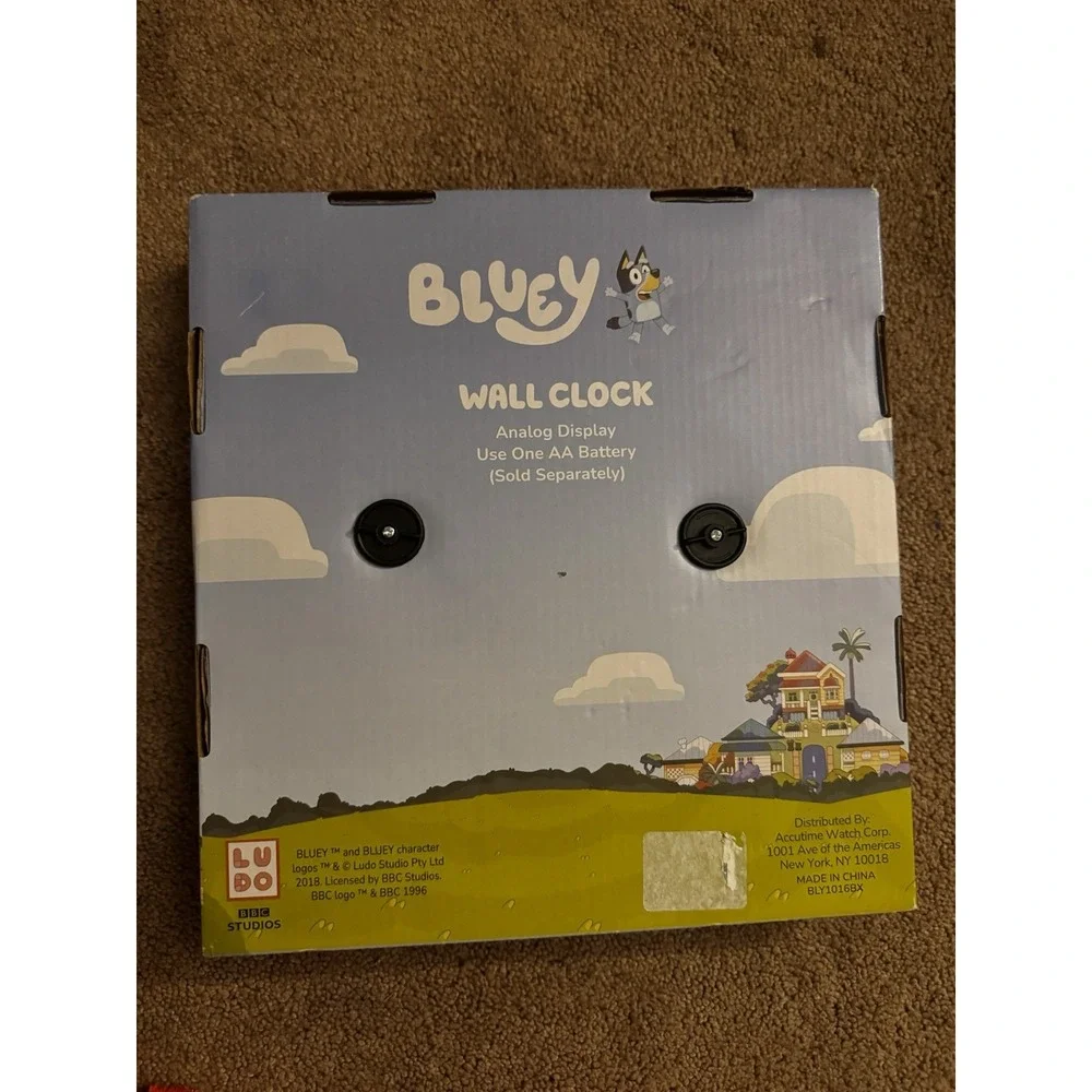 New In Box! Bluey Analog Wall Clock Kids Room Decor 10